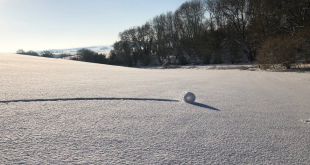 English News: Rare Snow Rollers Spotted In Field Near Marlborough, England
